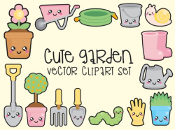 Premium Vector Clipart - Kawaii Gardening Clipart - Kawaii ...