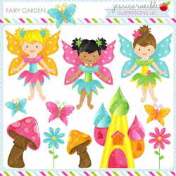Fairy Garden Cute Digital Clipart - Commercial Use OK ...