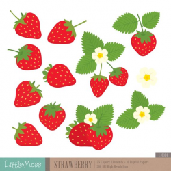 Strawberry Digital Clipart and Papers, Jam Clipart ...