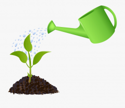 Garden Clipart Water Garden - Pouring Water On Plant ...