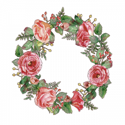 Pink flower wreath element | Flower Wreath | Pinterest | Wreaths ...