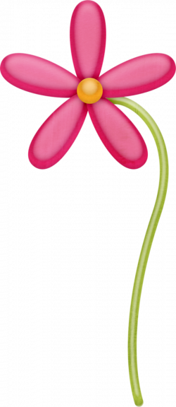 zgl_strolling_pink_flower_1.png | Clip art, Flowers and Flower diy