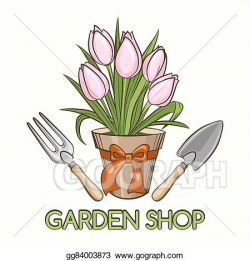 Vector Stock - Garden shop emblem. Clipart Illustration ...