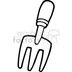 Black and white garden tool clipart. Royalty-free clipart # 379687