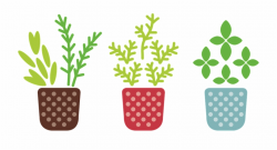 Herb Pot Plant - Container Gardening Clipart Png ...