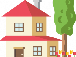 House Clipart Emoji - Home With Garden Png , Transparent ...