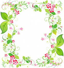 Picture frame Flower Clip art - Spring fresh garland border 591*631 ...