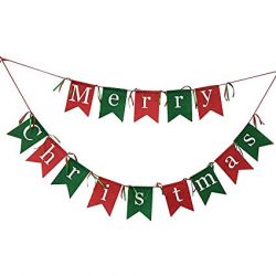 Non-woven Fabrics Merry Christmas Garlands Banner Sign for Holiday  Decoration, Christmas Party Favors