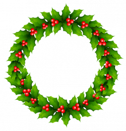 Christmas Mistletoe Wreath PNG Clipart Image | Holiday decorations ...