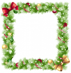 christmas frames | Christmas PNG Frame with Ornaments and Snowflakes ...