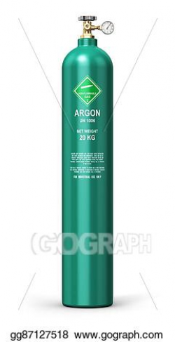 Stock Illustration - Liquefied argon industrial gas cylinder ...