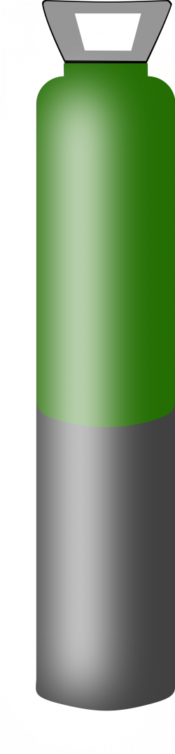 Public Domain Clip Art Image | Gas cylinder grey and dark green ...