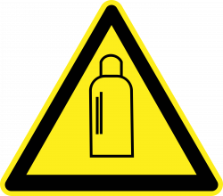 Clipart - Gas Cylinders Warning Sign