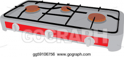 Vector Art - Gas cooker. Clipart Drawing gg59106756 - GoGraph