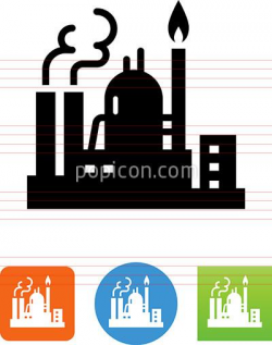 Oil And Gas Refinery Icon