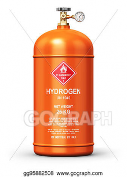 Stock Illustration - Liquefied hydrogen industrial gas ...