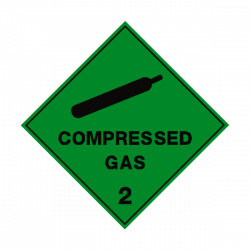 Compressed Gas 2 Label – Safety-Label.co.uk | Safety Signs, Safety ...