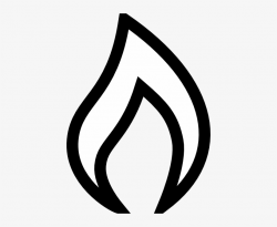 Simple Fire Flame - Natural Gas Clipart Black And White ...