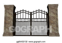 Stock Illustration - Iron gate. Clipart Illustrations ...