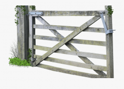 Pencil And In Color Gate Clipart - Old Wood Farm Gate ...