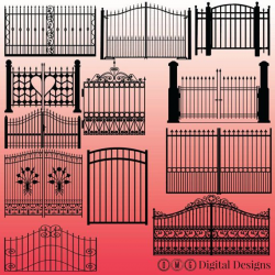 12 Gate Silhouette Clipart Images Clipart by ...