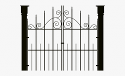 Haunted House Clipart Fence - Haunted House Gates Png ...