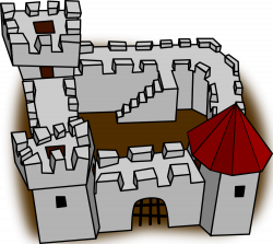 OnlineLabels Clip Art - Ugly Non-Perspective Cartoony Fort Fortress ...