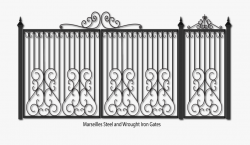 Steel Gate And Metal Fencing - Iron Gate Design Png #1850147 ...
