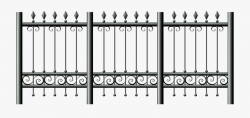 Gate Clipart Metallic - Iron Fence Transparent Background ...