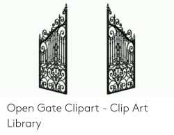 Open Gate Clipart - Clip Art Library | Library Meme on ME.ME
