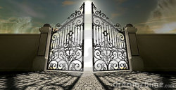 Pearly Gates Of Heaven Clipart Heavens Open Ornate Set ...