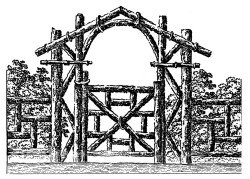 Image result for log garden gate | fence | Log fence, Fence ...