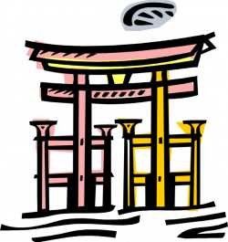 Japanese Shinto Shrine Torii Gate - Vector Image