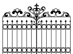wrought iron gate vector background | Cute Clipart and ...