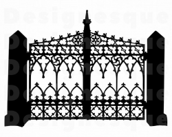 Wrought Iron Gate SVG, Iron Gate Clipart, Iron Gate Files for Cricut, Iron  Gate Cut Files For Silhouette, Iron Gate Dxf, Png, Eps, Vector