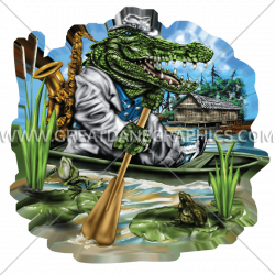 Cool Swamp Gator | Production Ready Artwork for T-Shirt Printing