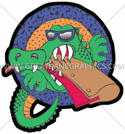 Squeegee Gator | Production Ready Artwork for T-Shirt Printing