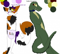 Persia The Persian Cat and Gabe the Gator Fnaf Ocs by Blazeys-Planet ...