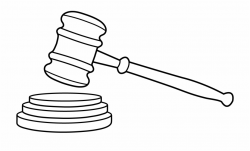 Judge Png Black And White Gavel Clipart Black - Clip Art Library