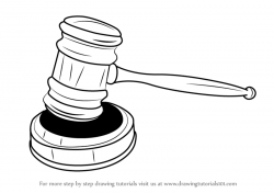 Learn How to Draw Judges Gavel (Everyday Objects) Step by ...