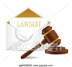 Vector Art - Lawsuit and gavel. Clipart Drawing gg64358530 ...