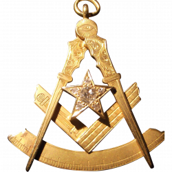 Rare 18ct Gold & Diamond Scottish Masonic - Freemason compass ...