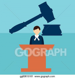 Vector Art - Court judge desk trial hammer gavel legal ...