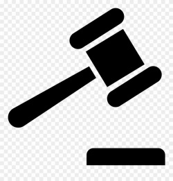 The Icon Is A Simple Line Drawing Of A Gavel Facing - Bid ...