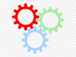 Tri Color Gears Svg - Gear Color Clipart (#296510) - PinClipart