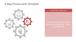 4 Step Process Gear PowerPoint Diagram