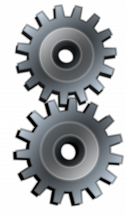 Clipart - Two Gears Gray