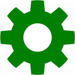 Clipart - Gear in green