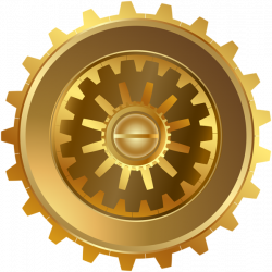 Gold Steampunk Gear PNG Clip Art Image | Gallery Yopriceville ...