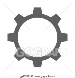 Vector Stock - Single gear icon. Clipart Illustration ...